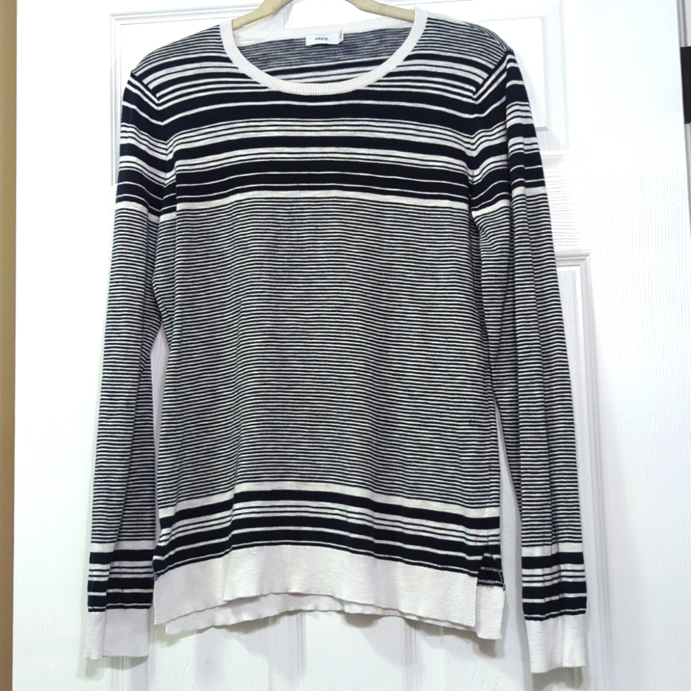VINCE long sleeve striped top